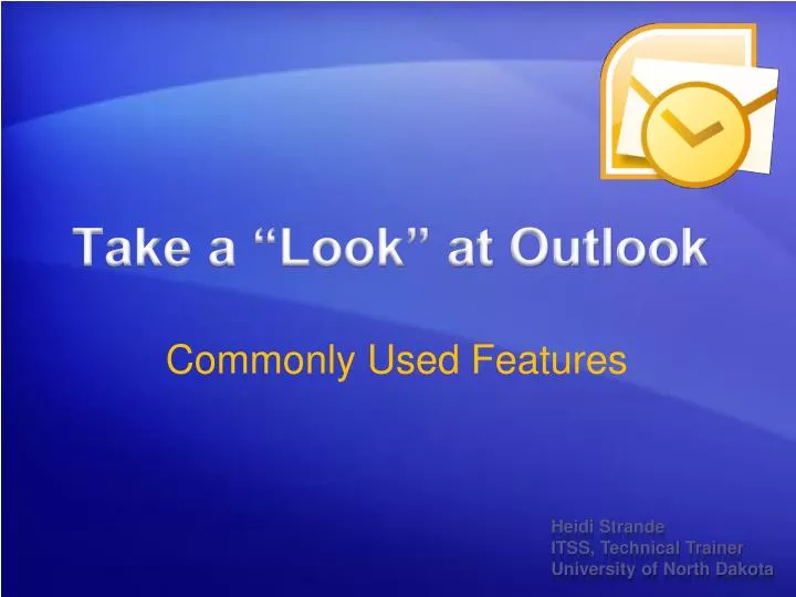 take a look at outlook
