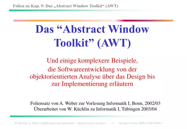 das abstract window toolkit awt