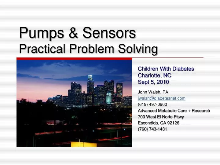 pumps sensors practical problem solving