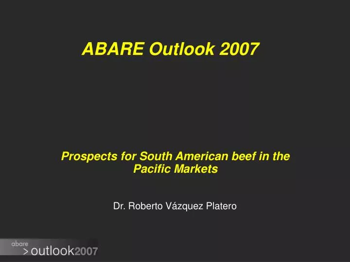 abare outlook 2007
