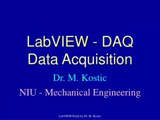 LabVIEW - DAQ Data Acquisition