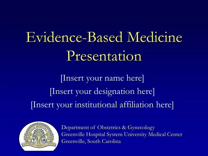evidence based medicine presentation