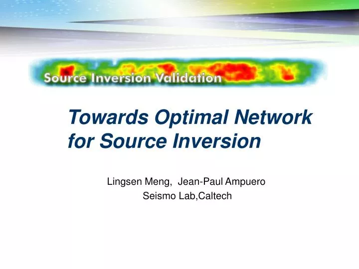 towards optimal network for source inversion