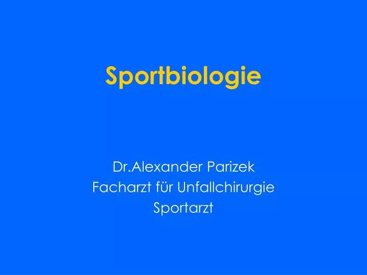 sportbiologie
