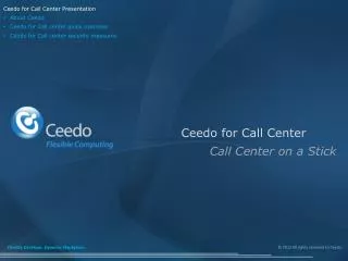 Ceedo for Call Center