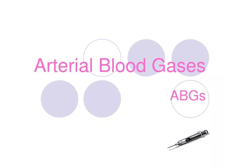 arterial blood gases