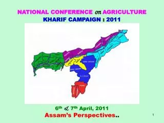 NATIONAL CONFERENCE on AGRICULTURE KHARIF CAMPAIGN : 2011