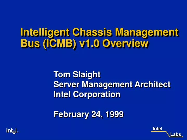 intelligent chassis management bus icmb v1 0 overview