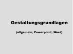 Gestaltungsgrundlagen (allgemein, Powerpoint, Word) - slide 1