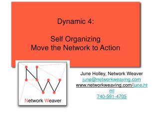 Dynamic 4: Self Organizing Move the Network to Action