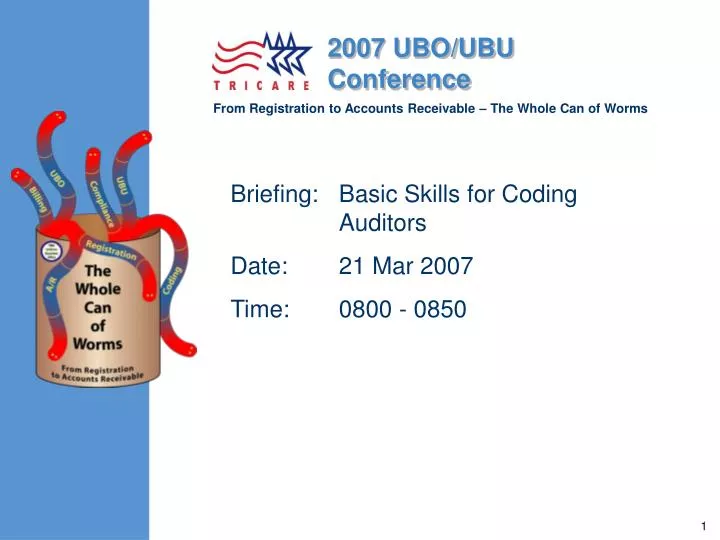 briefing basic skills for coding auditors date 21 mar 2007 time 0800 0850