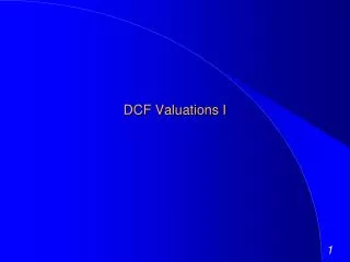 DCF Valuations I