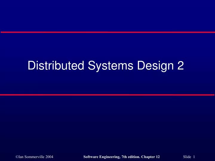 distributed systems design 2