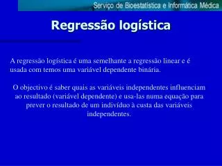 regress o log stica