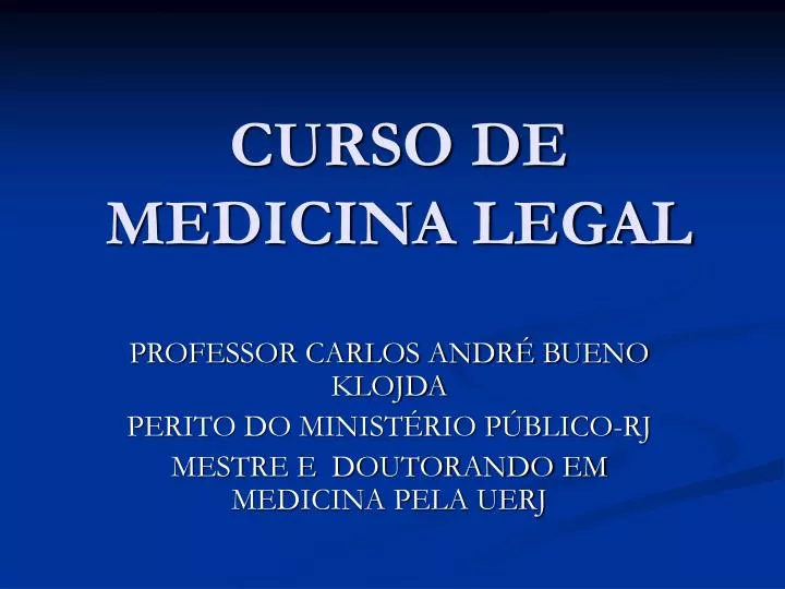 curso de medicina legal