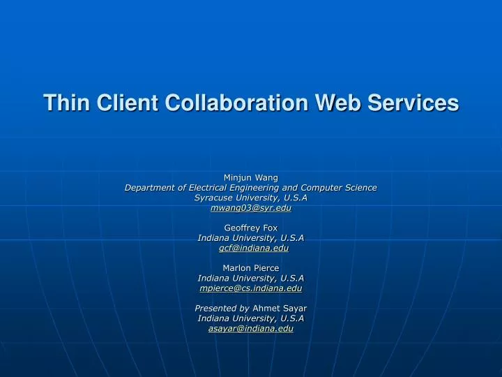 thin client collaboration web services