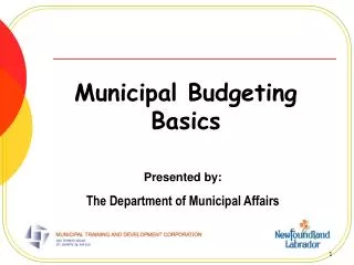 Municipal Budgeting Basics