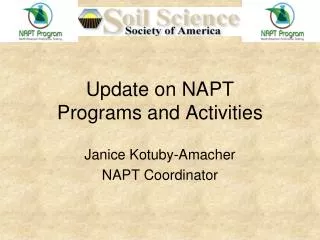 Update on NAPT Programs and Activities