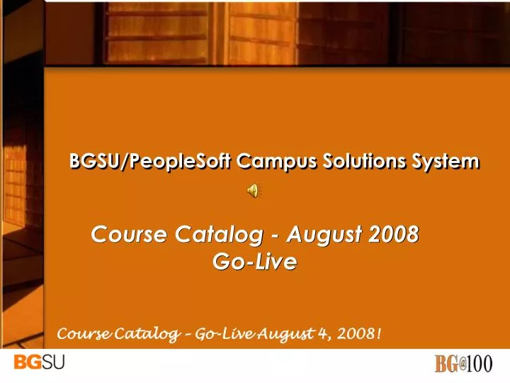 bgsu peoplesoft campus solutions system