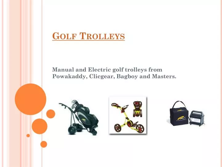 golf trolleys