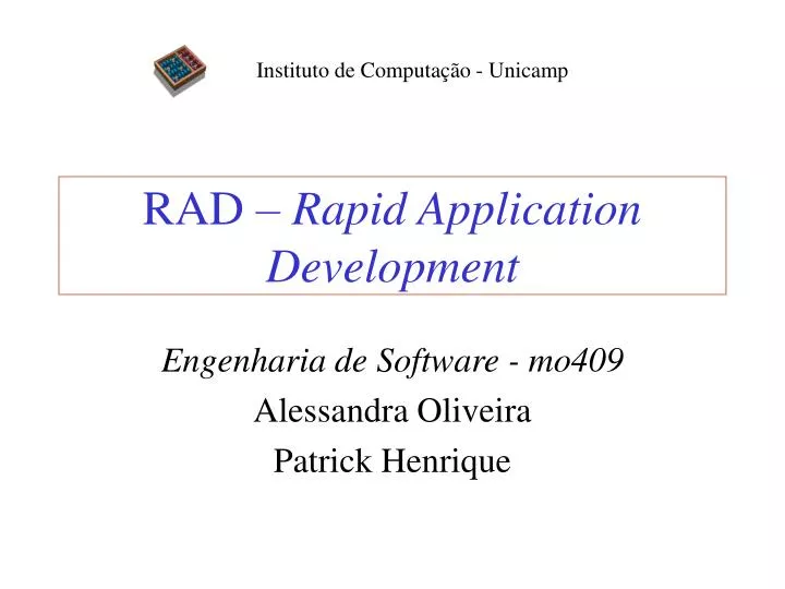rad rapid application development