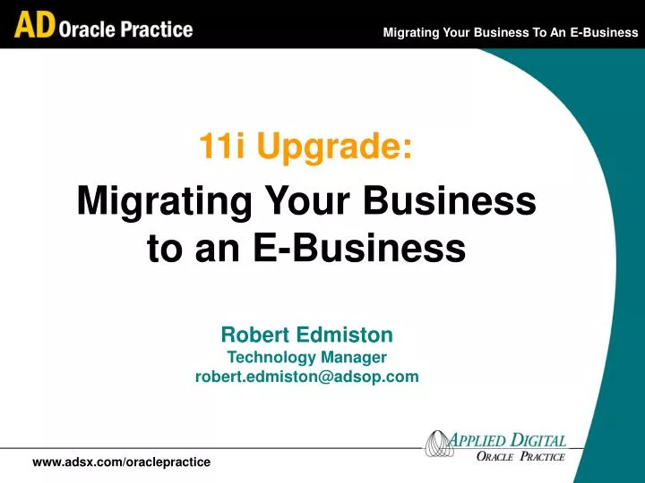 migrating your business to an e business