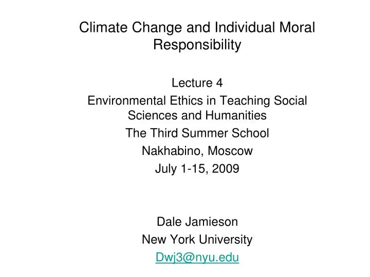 climate change and individual moral responsibility