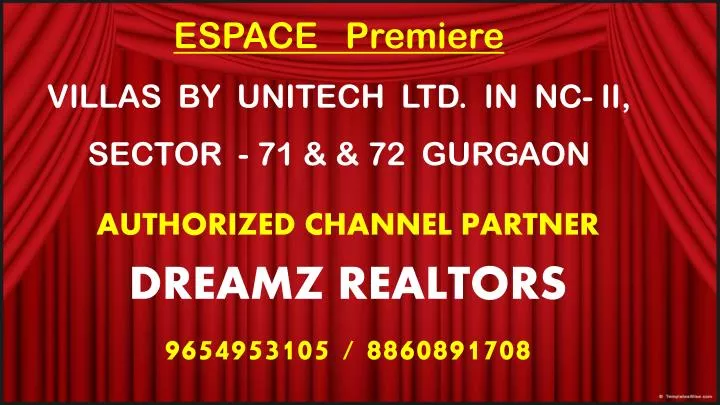 espace premiere villas by unitech ltd in nc ii sector 71 72 gurgaon