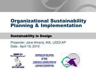 Organizational Sustainability Planning &amp; Implementation