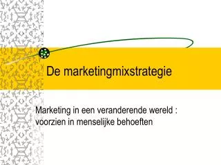 de marketingmixstrategie