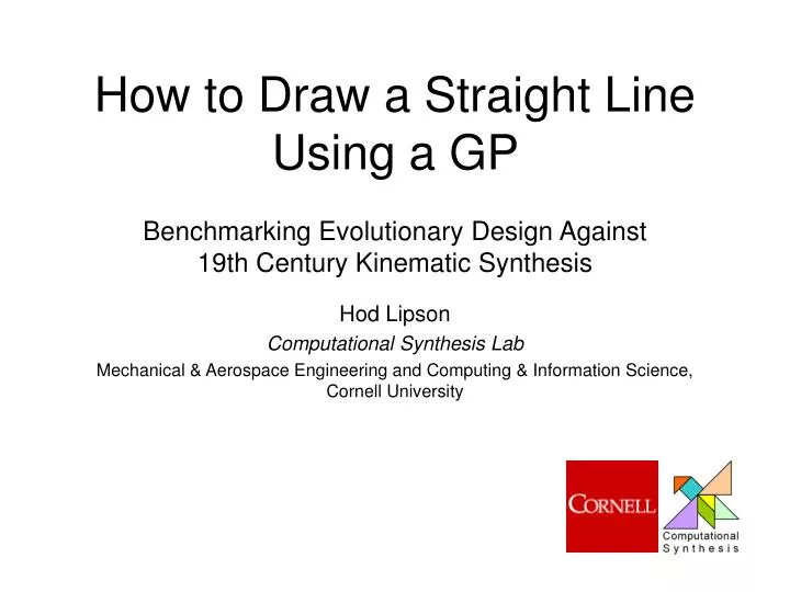 how to draw a straight line using a gp