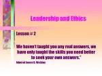 Leadership and Ethics - slide 1
