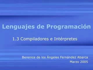 lenguajes de programaci n