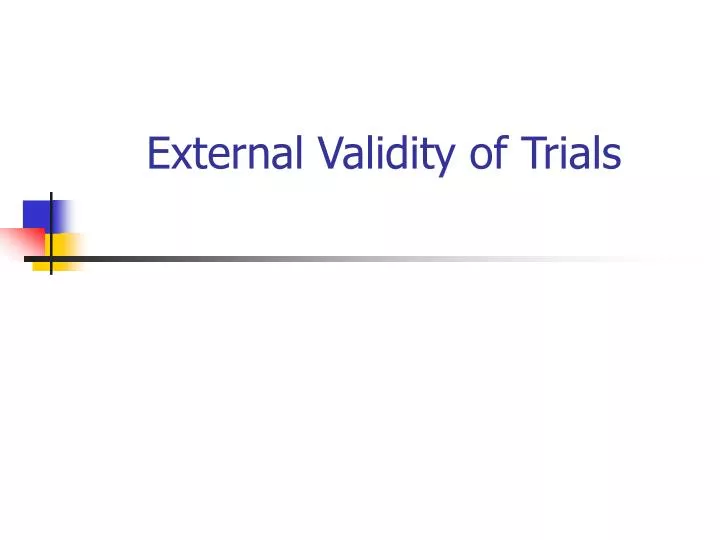 external validity of trials