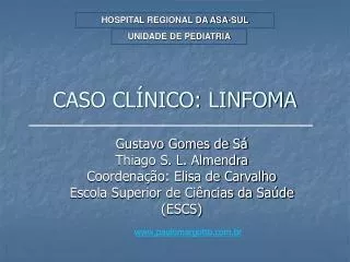 caso cl nico linfoma