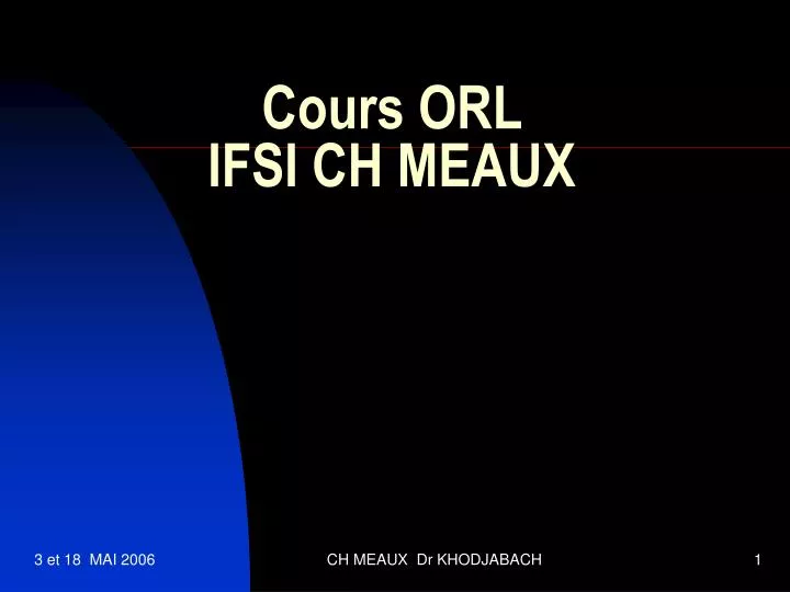 cours orl ifsi ch meaux