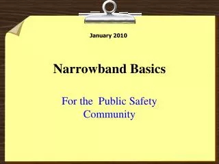 Narrowband Basics