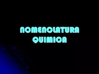 nomenclatura quimica
