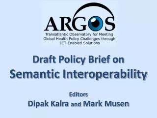 Draft Policy Brief on Semantic Interoperability