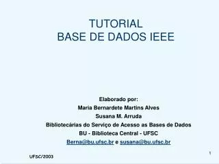 TUTORIAL BASE DE DADOS IEEE