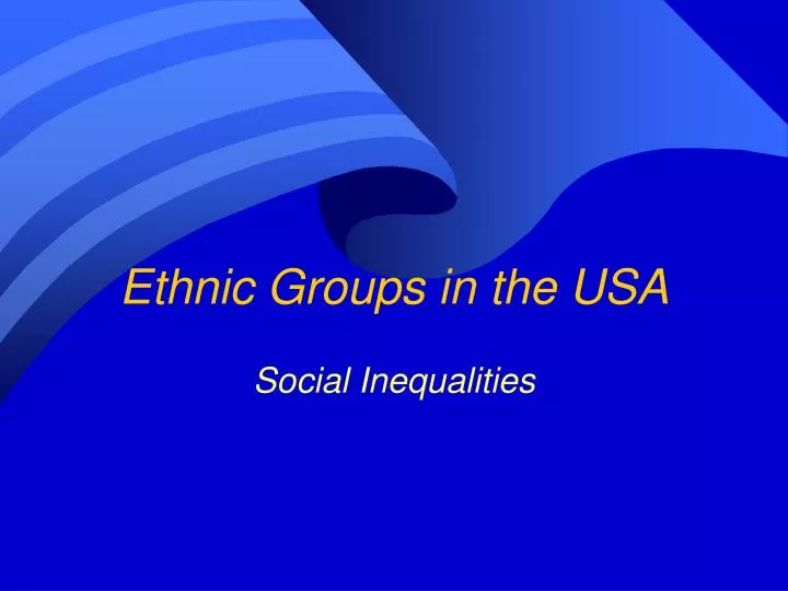 ethnic groups in the usa