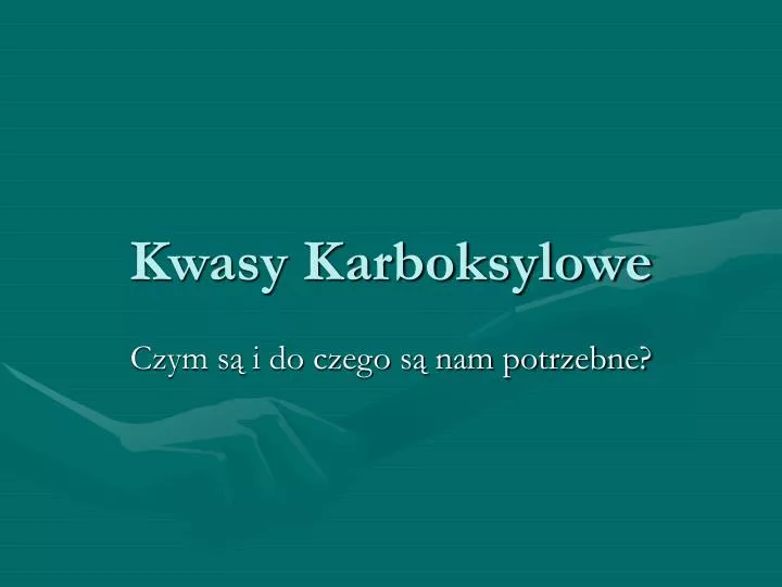 kwasy karboksylowe