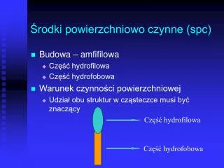 Środki powierzchniowo czynne (spc)