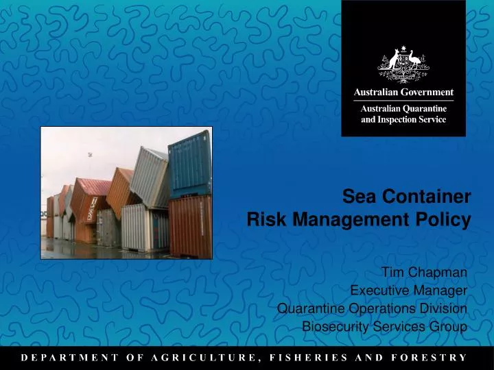 sea container risk management policy