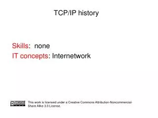 TCP/IP history
