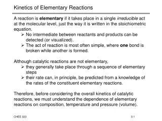 Kinetics of Elementary Reactions