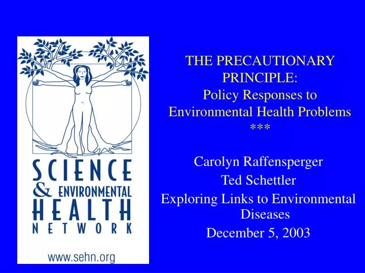 the precautionary principle policy responses to environmental health problems