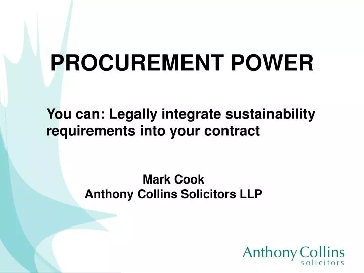 procurement power