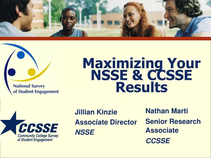 maximizing your nsse ccsse results