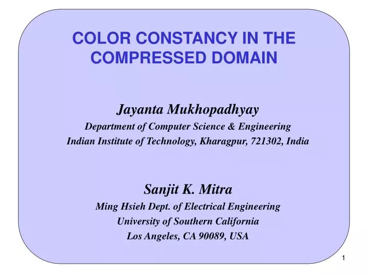 color constancy in the compressed domain